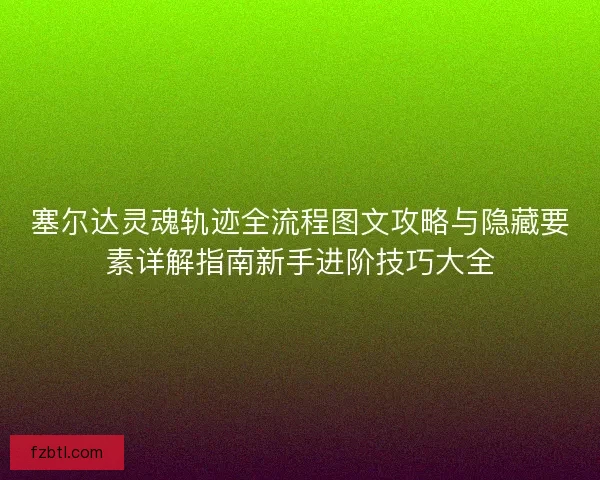 塞尔达灵魂轨迹全流程图文攻略与隐藏要素详解指南新手进阶技巧大全